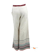 Chanel Cotton Chevron Embroidered Large Pants 2 Pieces