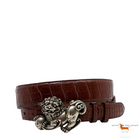 Barry Kieselstein  Sterling Silver Buckle with Crocodile Belt