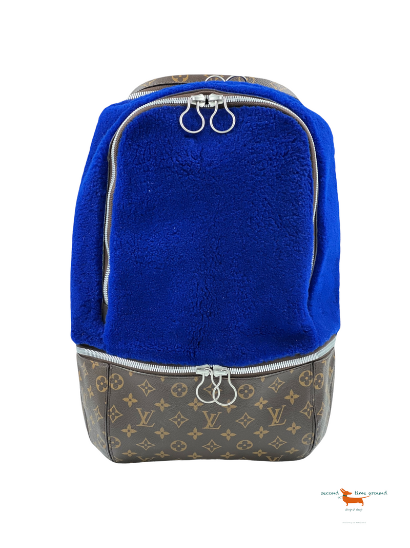 Louis Vuitton Limited Edition Monogram Bleu Fleece Pack Marc Newson Backpack