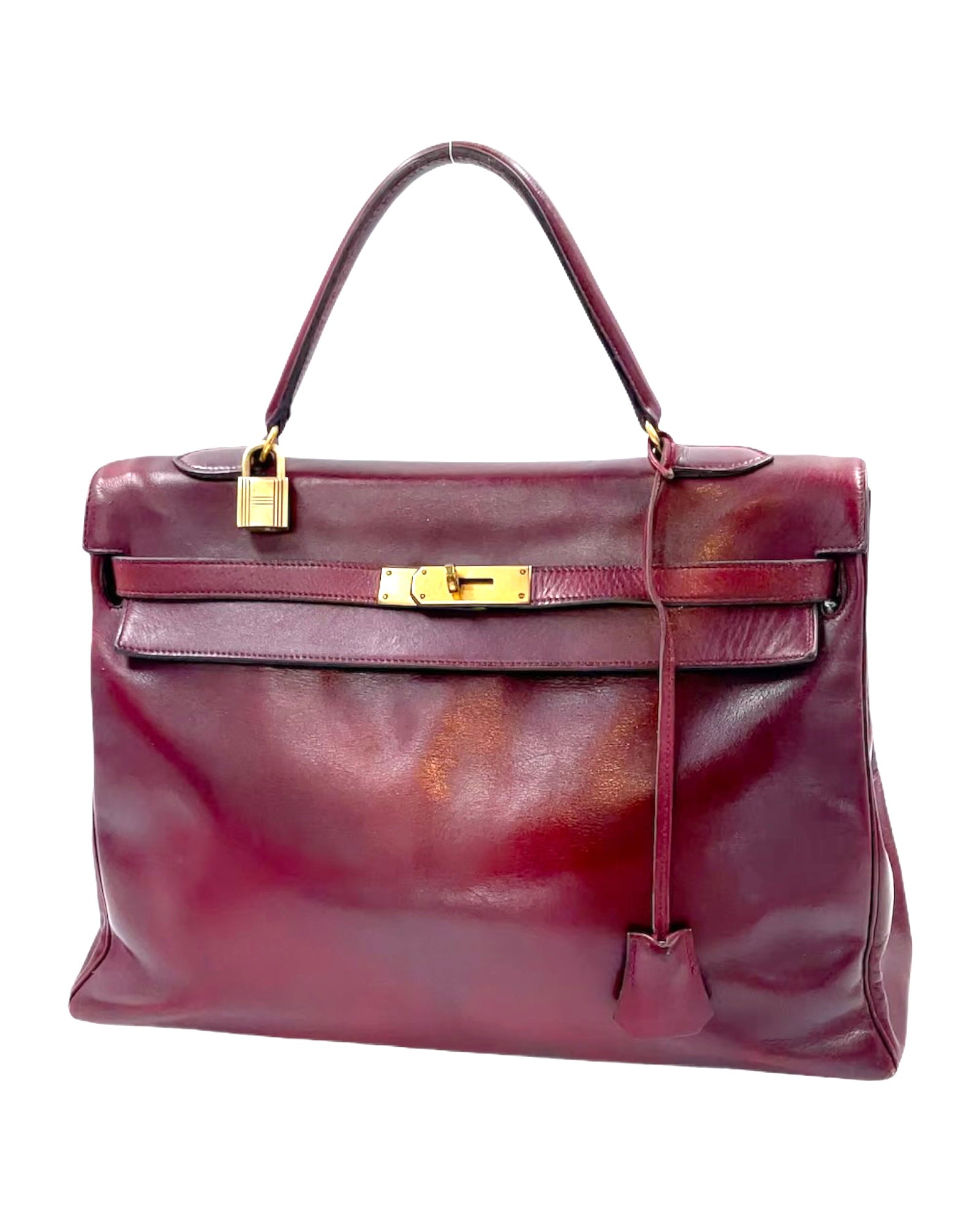 Hermes Kelly Box Leder 35 Bag
