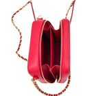 Chanel Filigree Vanity Clutch With Chain Quilted Caviar Gold-tone Red