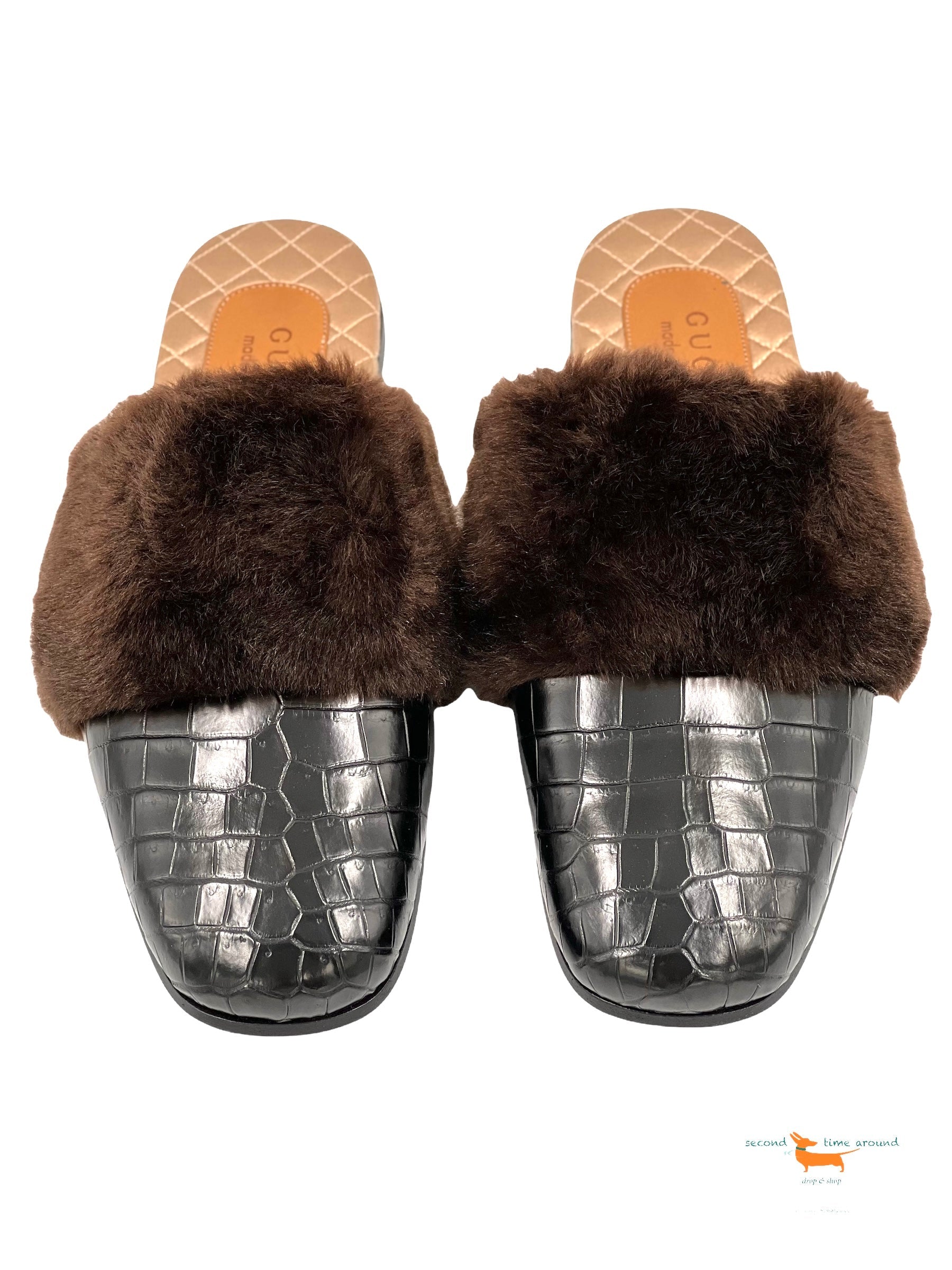 Gucci Crocodile Pantolette