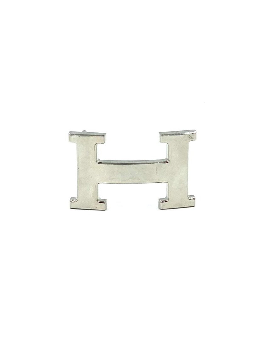 Hermès Buckle H in Brushed Silver Metal