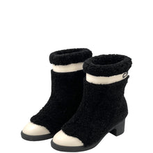 Chanel Shearling Fur Cap Toe Boots