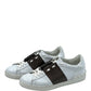 Valentino White/Mountain View Leather Open Sneakers Size 41 