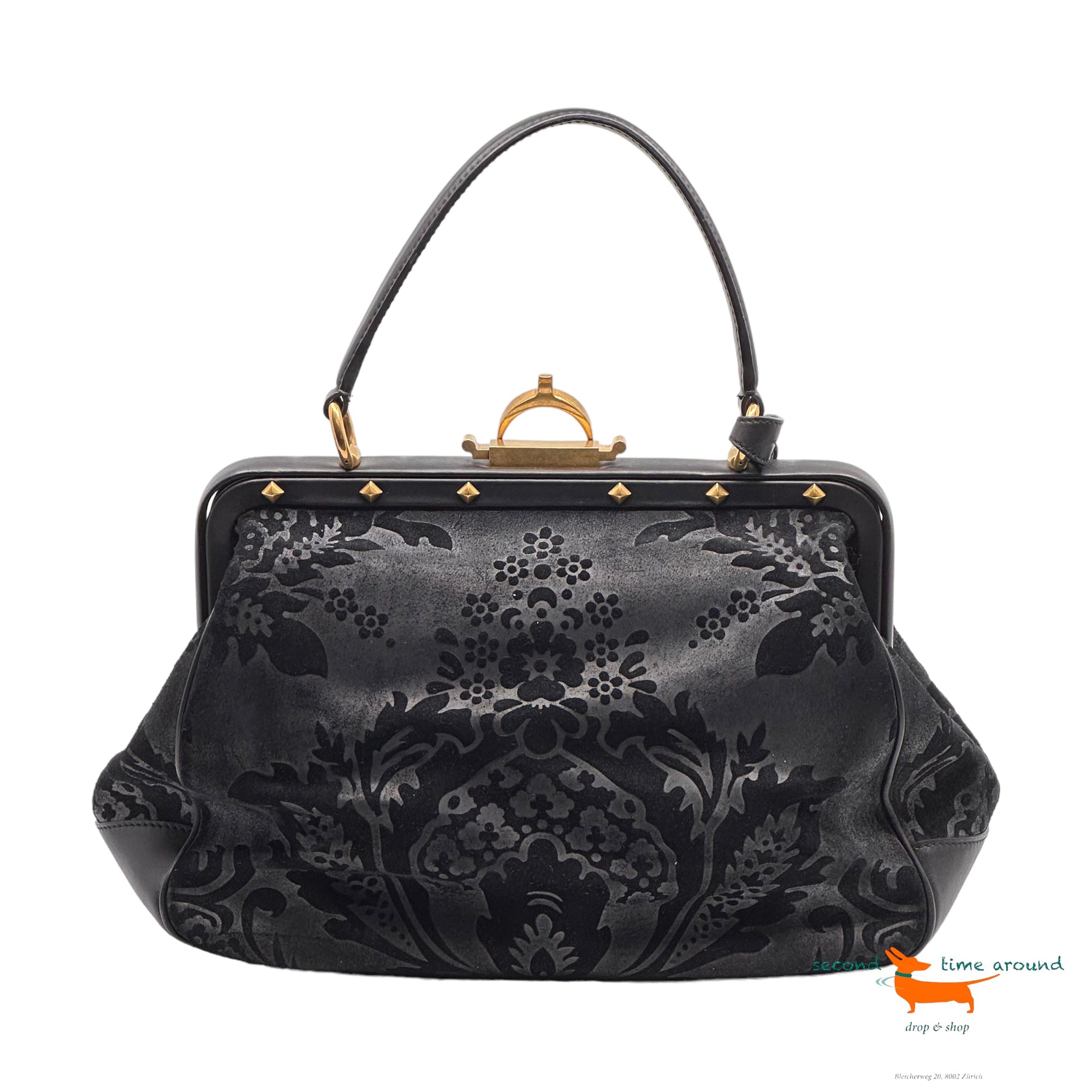 Gucci Lady Stirrup Leather Top Handle Bag