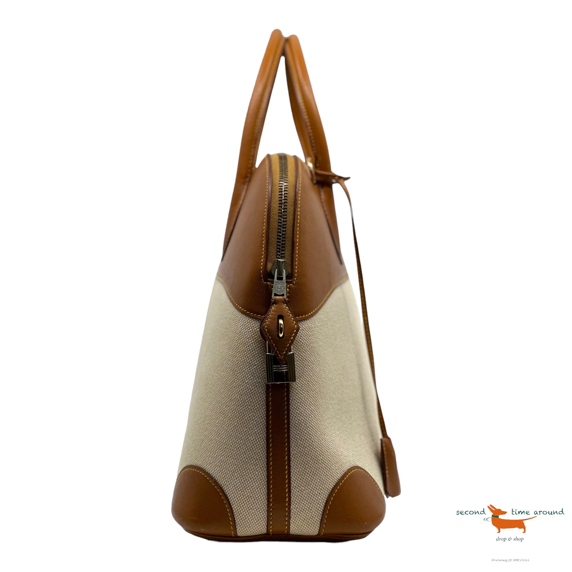 Hermes Bolide en toile marron Bag