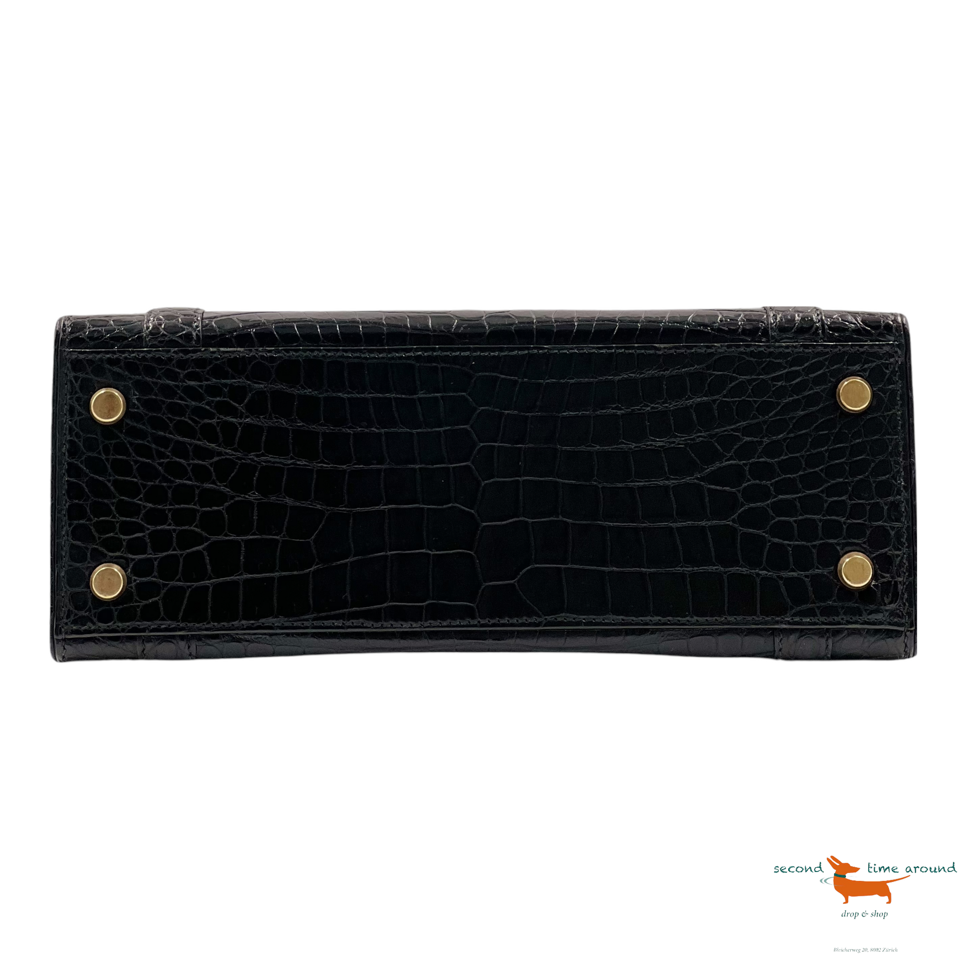 Hermes Rare Vintage Drag Bag in Lisse Niloticus Crocodile GHW