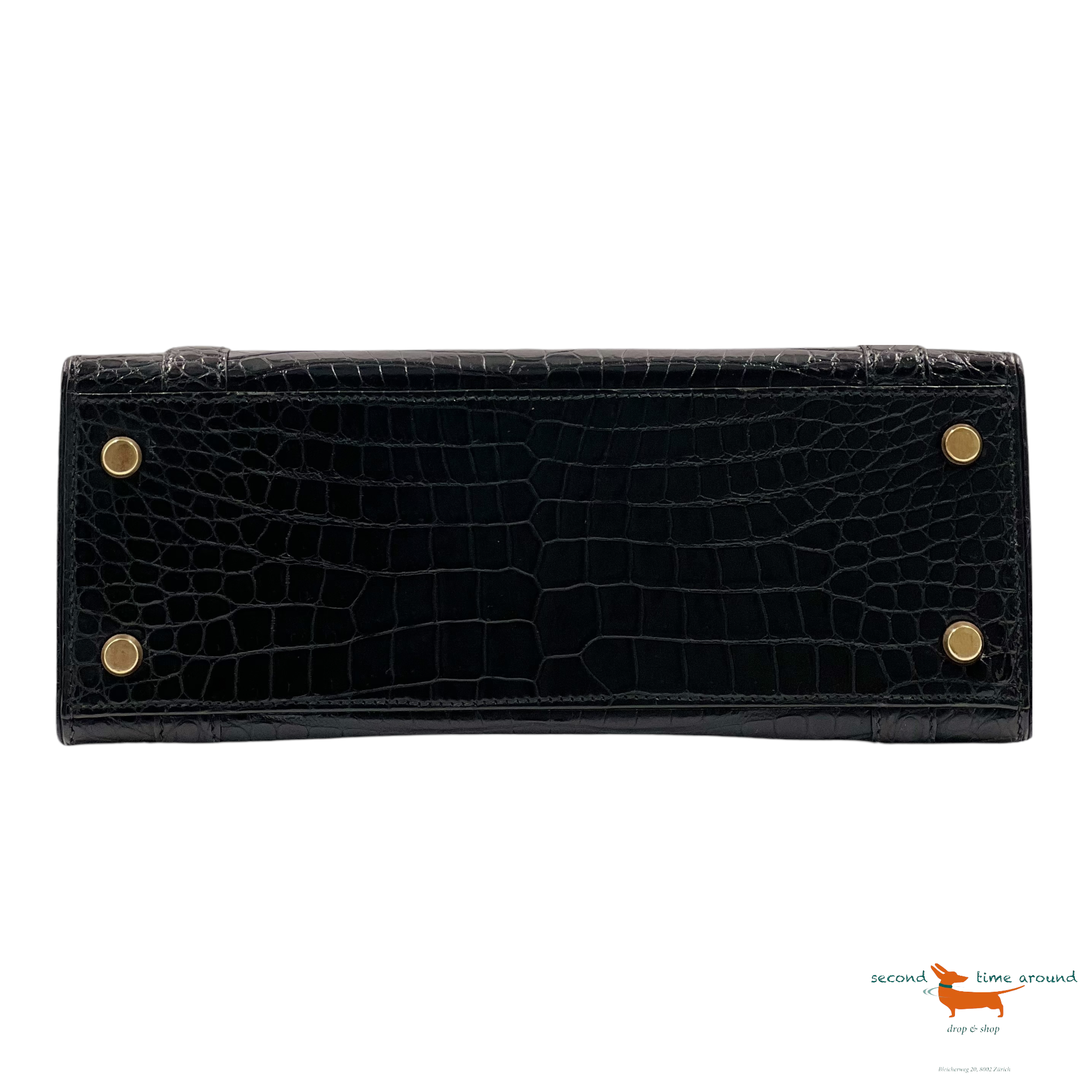 Hermes Rare Vintage Drag Bag in Lisse Niloticus Crocodile GHW