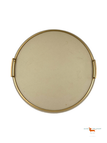 GioBagnara Leather Tray Defile round handmade