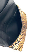 Yves Saint Laurent Animal-print calf hair clutch