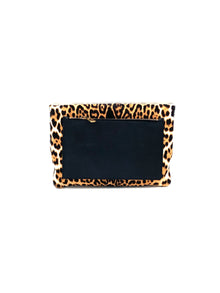 Yves Saint Laurent Animal-print calf hair clutch