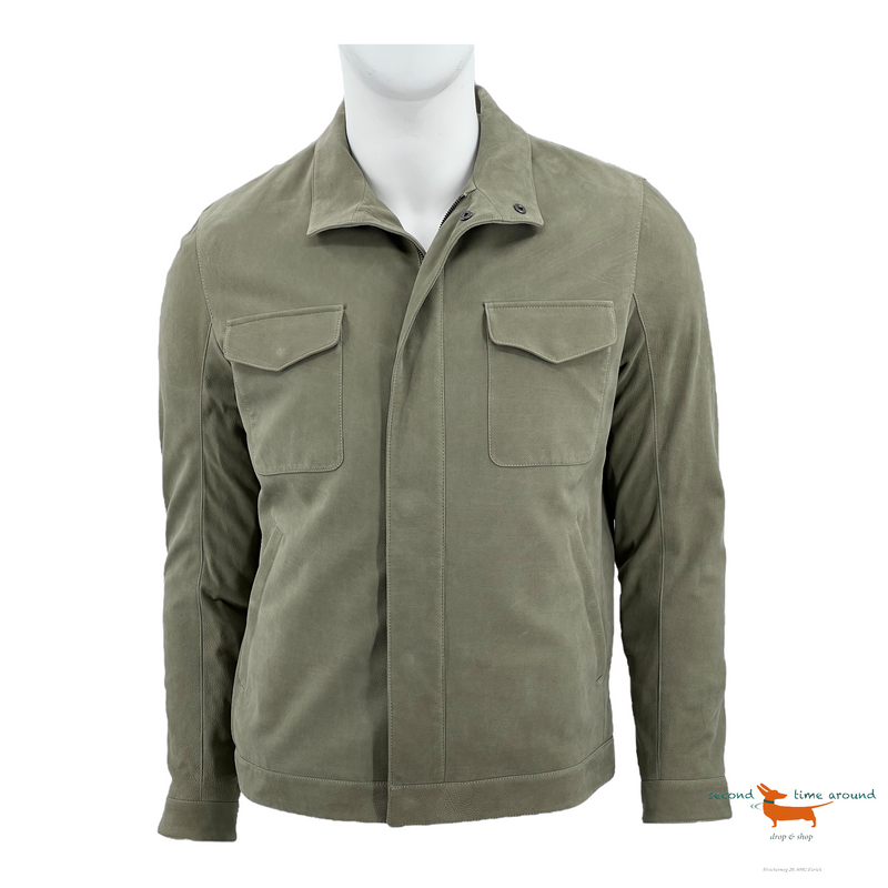 Loro Piana Grained Nabuk Leather  Bomber Jacket