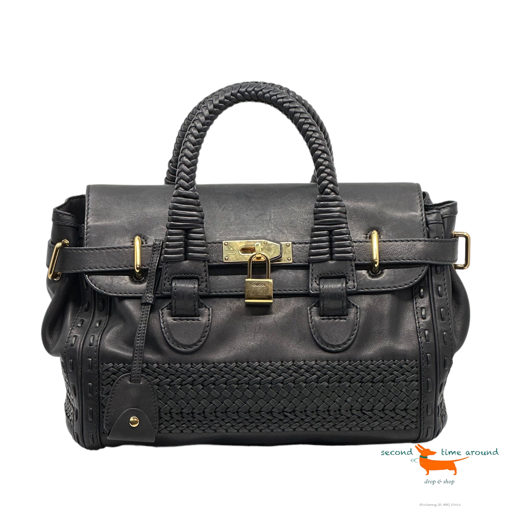 Gucci Handmade Leather Top Handle Bag