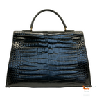 Hermes Kelly 32 Croco with Initials