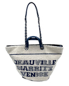 Chanel Deauville Venise Biarritz Shopping Tote Terry Cloth Large