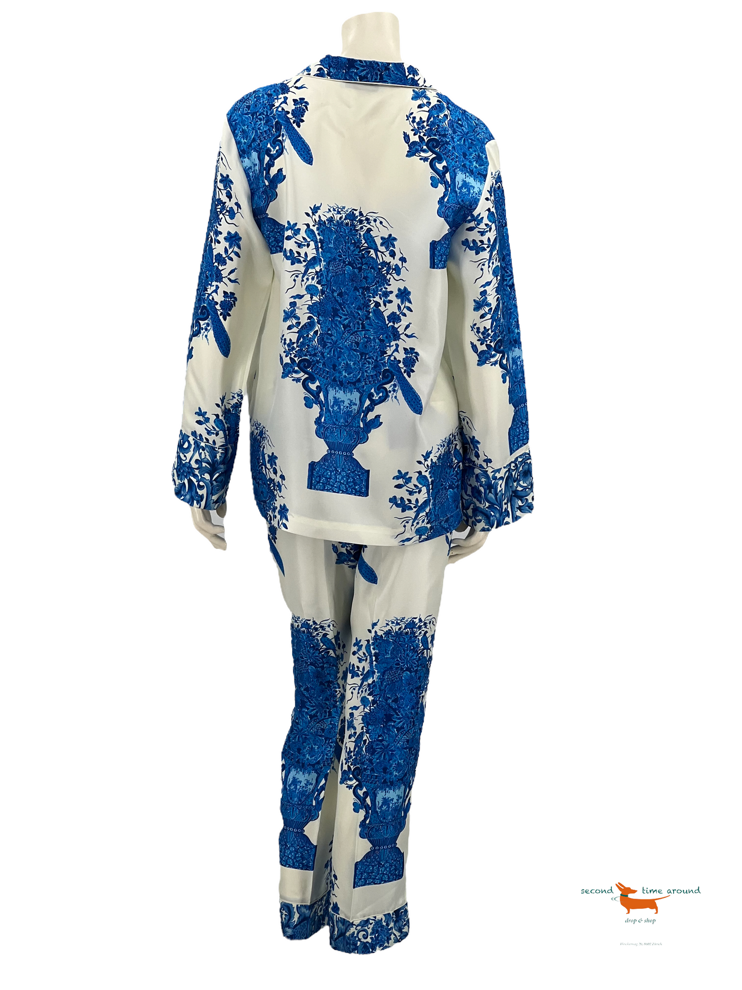 Valentino Grace Print Silk Pyjama