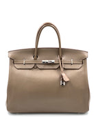 Hermes Birkin Togo Leder Etoupe 40 Cm Bag