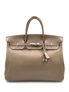 Hermes Birkin Togo Leder Etoupe 40 Cm Bag