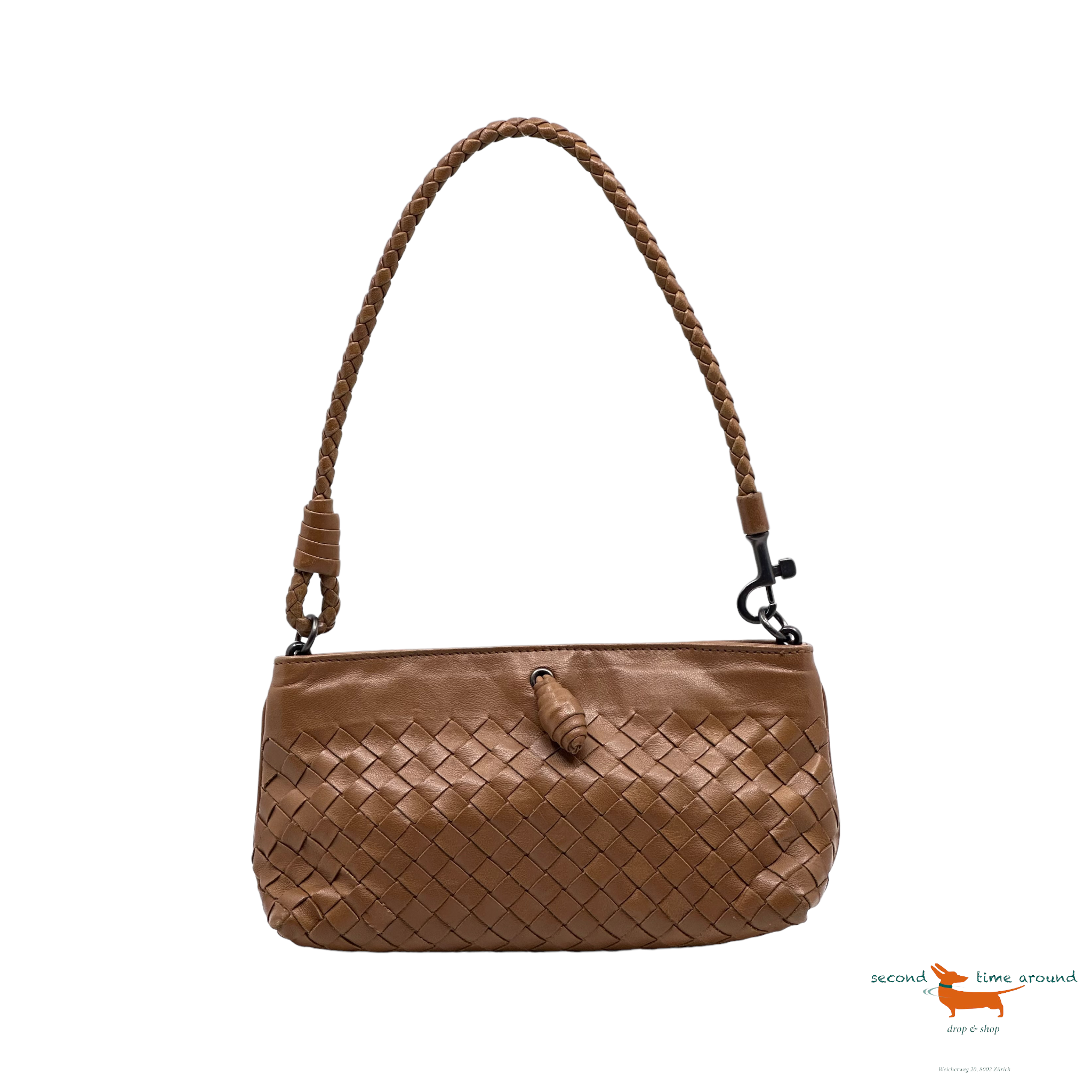 Bottega Veneta brown woven Bag wristlet