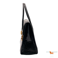 Hermes Rare Vintage Drag Bag in Lisse Niloticus Crocodile GHW
