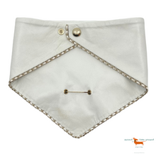 Chanel Lambskin Calfskin Chain CC Bandana White Gold