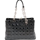 Christian Dior Patent Cannage Dior Soft Shopping Tote Bag