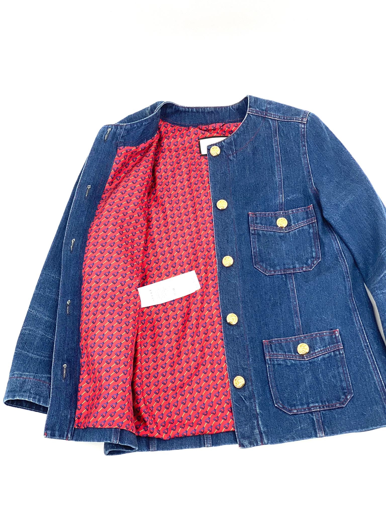 Gucci Jeansjacke Oversized in blau