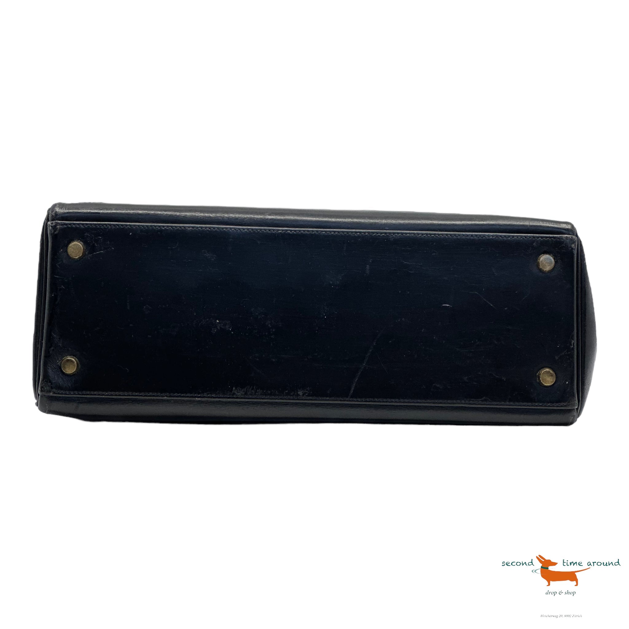 Hermes Kelly 32 Black Boxcalf Bag