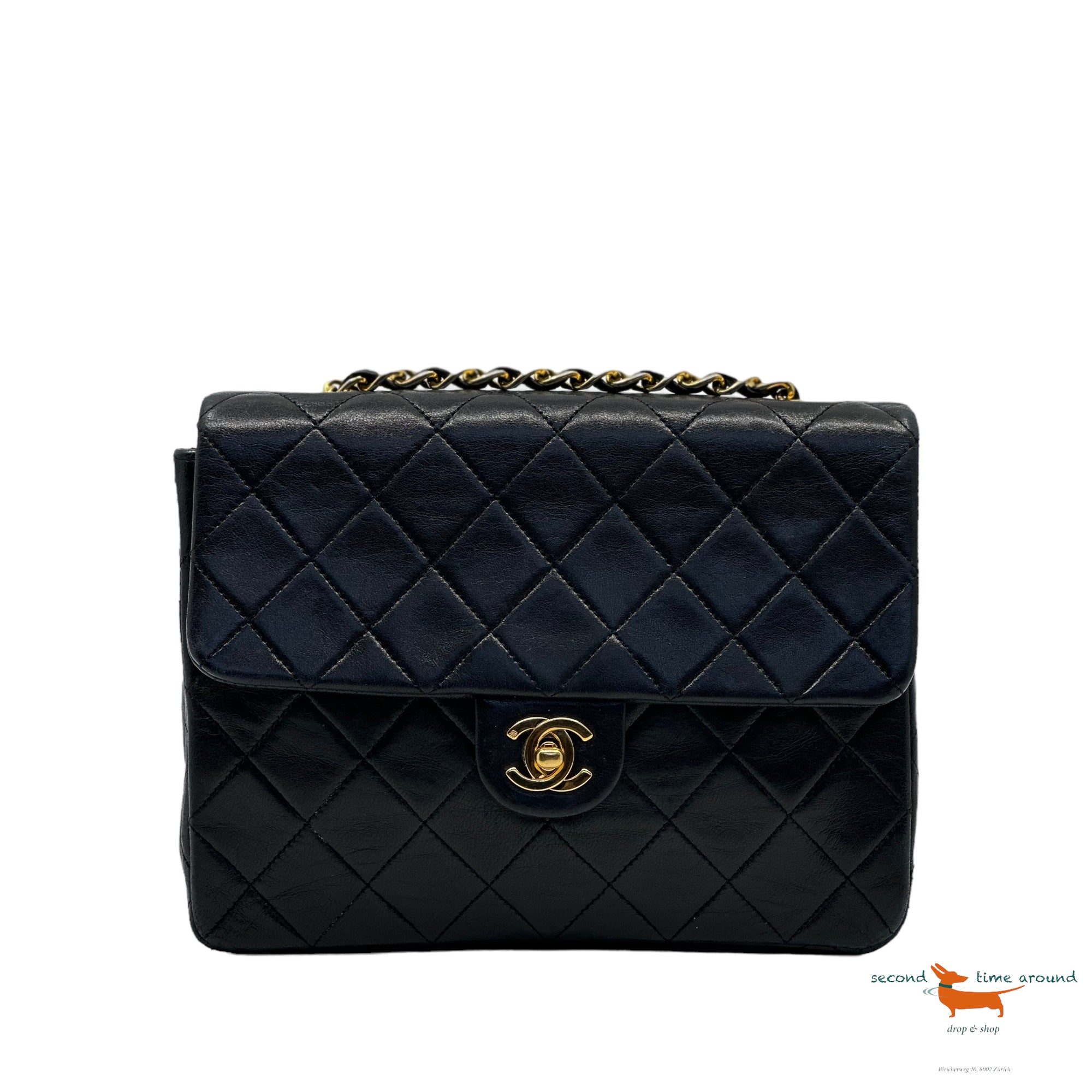 Chanel Classic Flap Mini Square Black Bag
