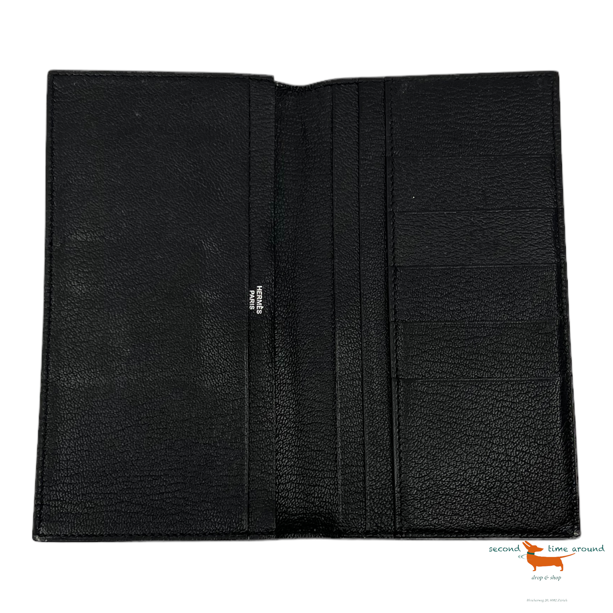 Hermes Portefeuille MC2 Fleming LG Perfore Safari Veau Somb/Chevre