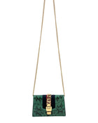 Gucci Sylvie Mini Green Python Shoulder Bag