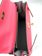 Hermes Kelly Retourne 32 Epsom Leather Rose Azalee Bag Rare