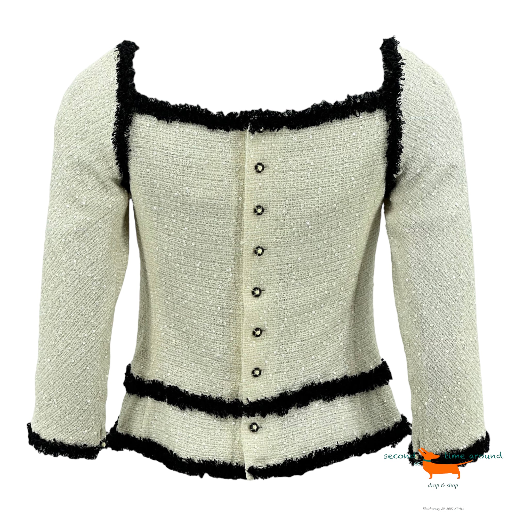 Chanel Signature Monochrome Pailletten Fantasy Tweed Jacket