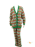 La Double J Cardigan & Pants  Jacquard-Knit in a Cotton Mix