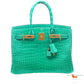Hermes Birkin 30 Vert Jade Porosus Crocodile Limited Edition Bag