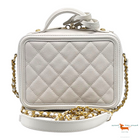 Chanel Quilted Caviar Leather Small Filigree Vanity Casa Bag