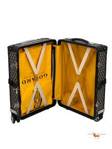 Goyard Black Goyardine Canvas and Leather Bourget Trolley