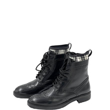 Christian Dior Calfskin Tartan D-Order Low Boot Black White