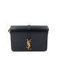 Yves Saint Laurent Black Smooth Calfskin Leather Monogramme Sac Universite Medium Shoulder Bag