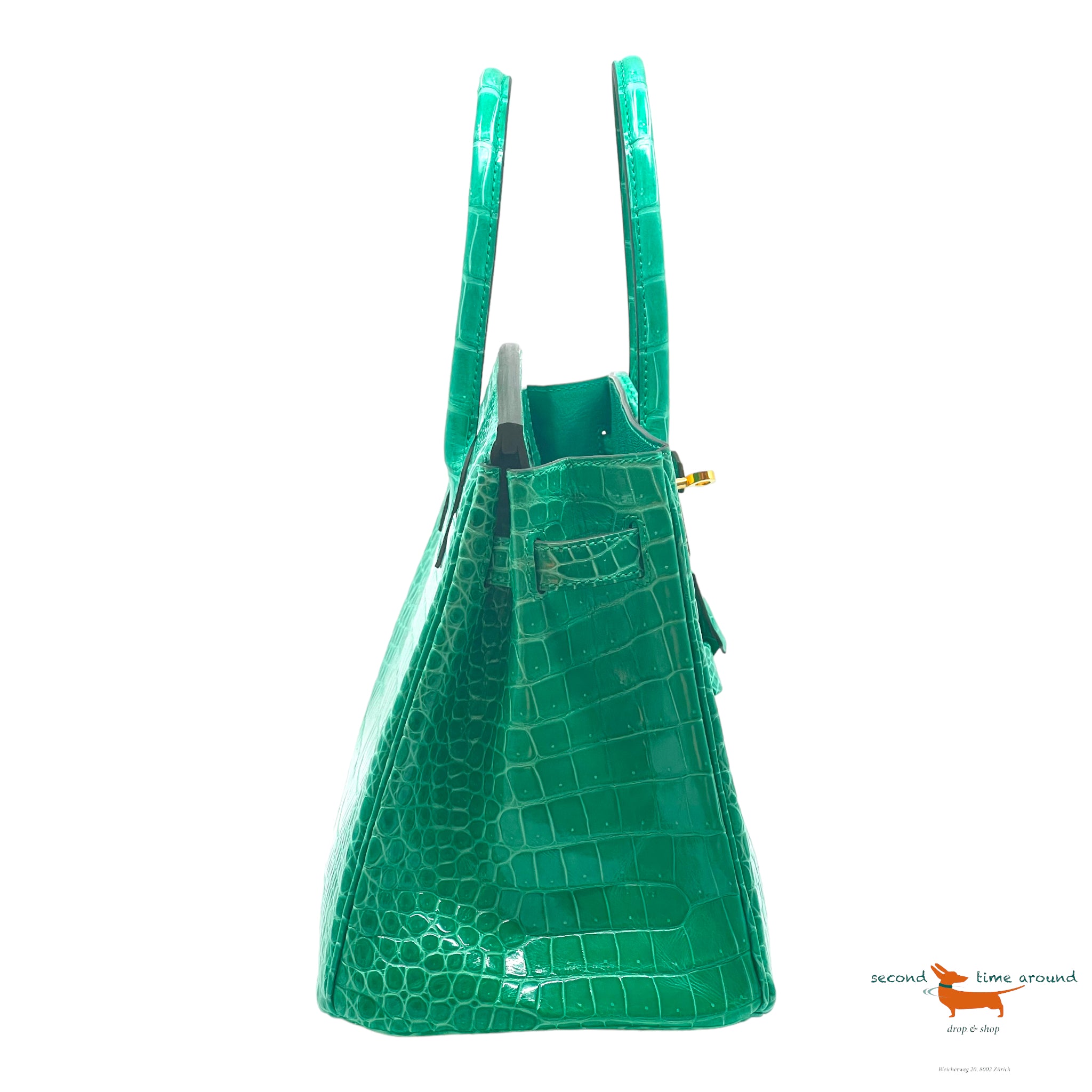 Hermes Birkin 30 Vert Jade Porosus Crocodile Limited Edition Bag