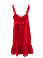 Adriana Degreas Flounced linen-blend midi dress