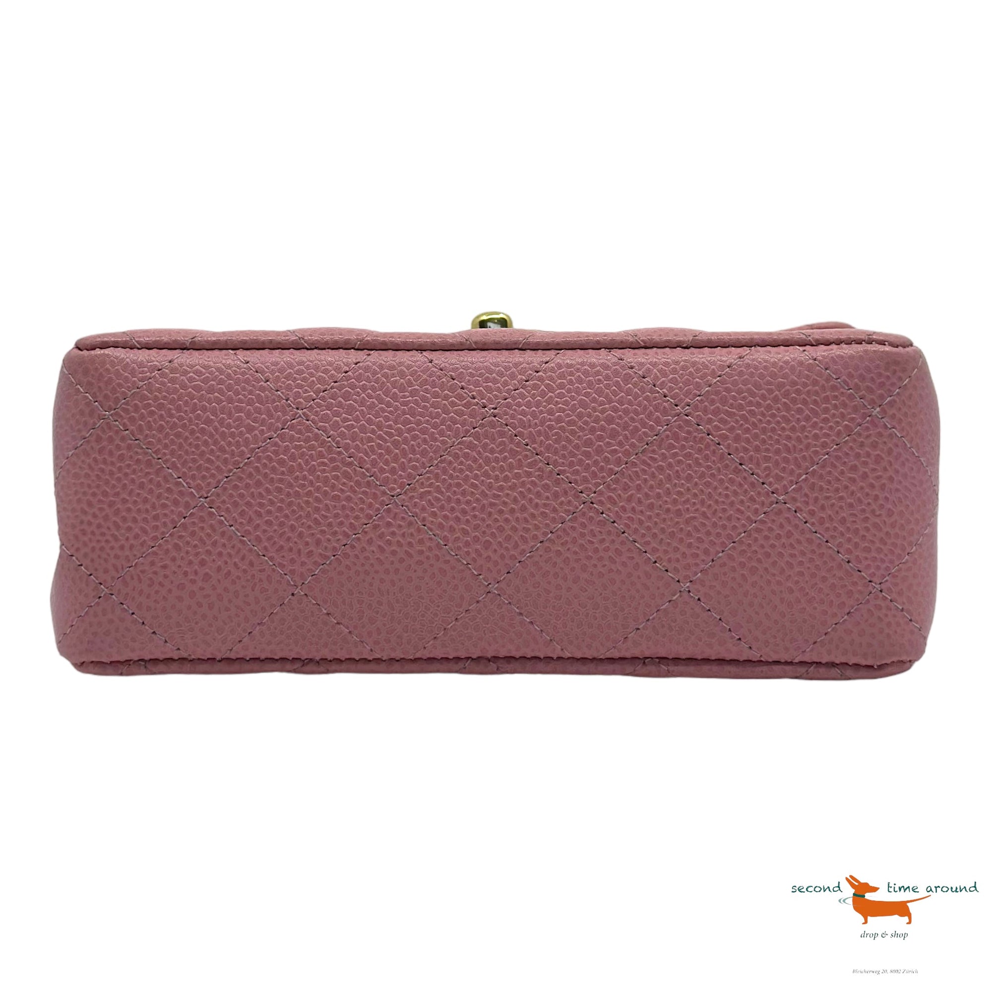 Chanel Classic Single Flap Mini Square Pink Caviar Bag