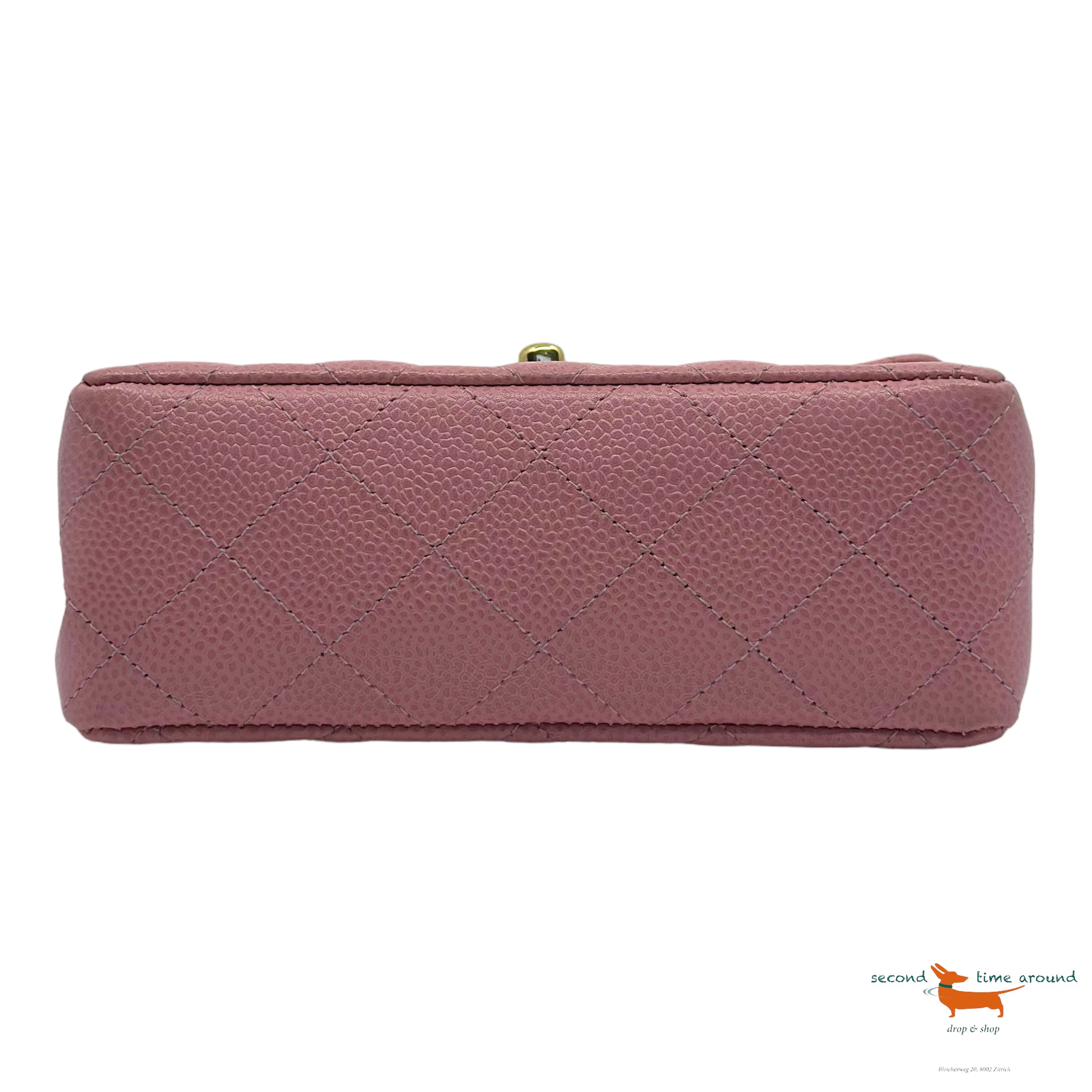 Chanel Classic Single Flap Mini Square Pink Caviar Bag