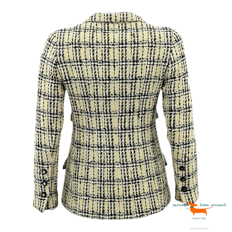 Chanel Black and White Tweed Jacket