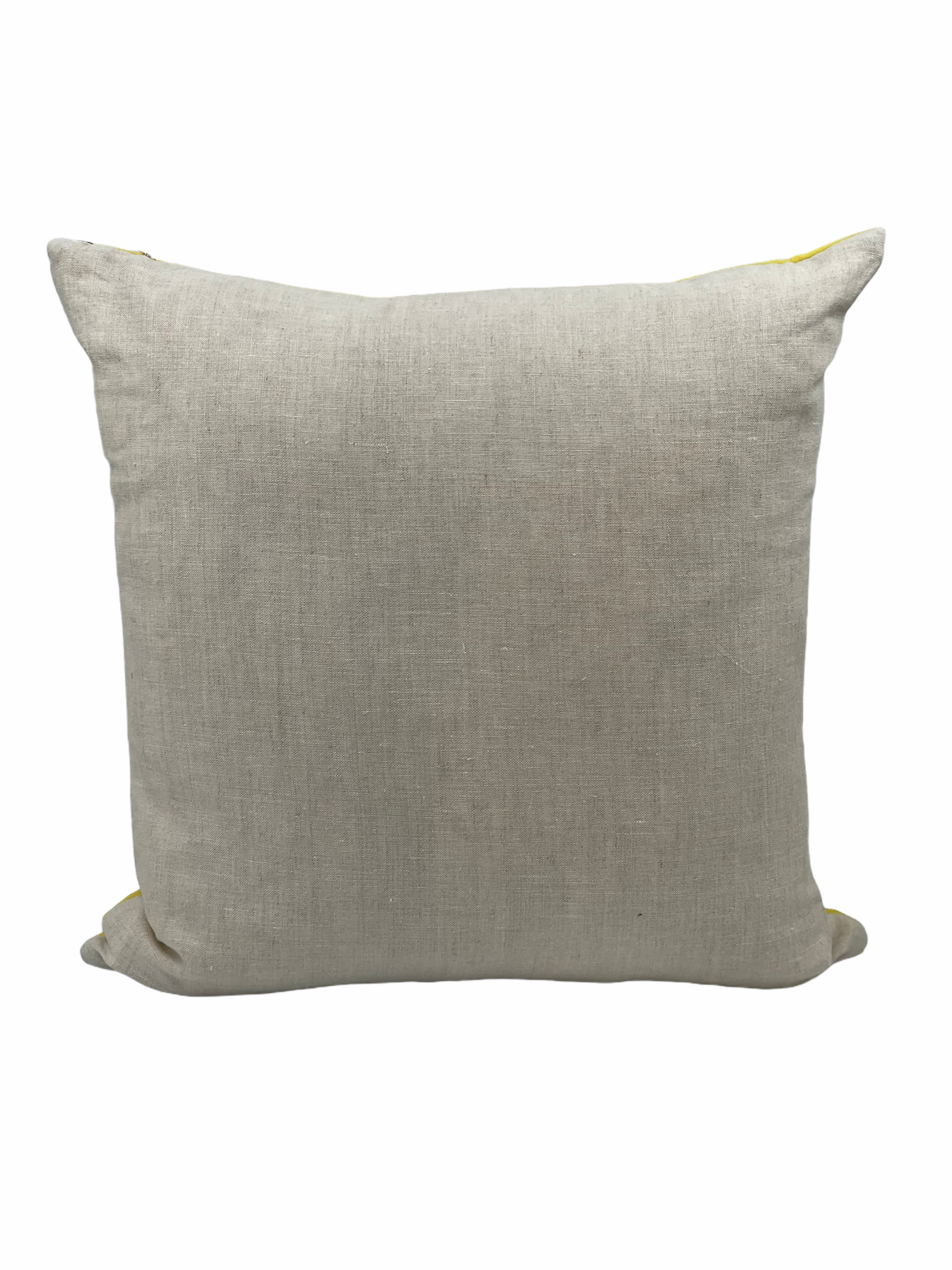 Cartier Vintage French Panther Bracelet Silk Scarf Yellow Irish Linen Pillow