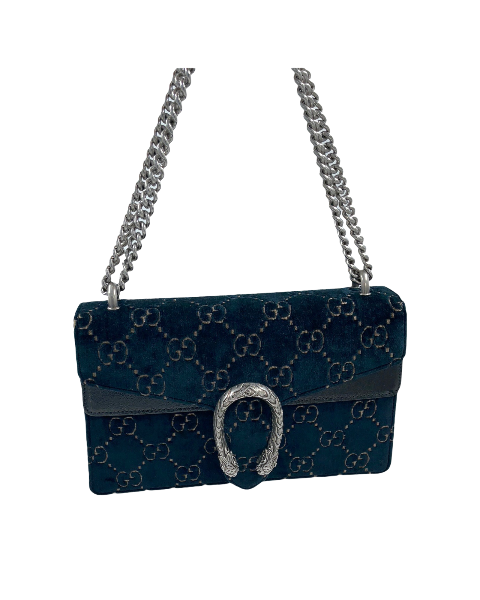 Gucci Blue Dionysus GG Velvet Bag