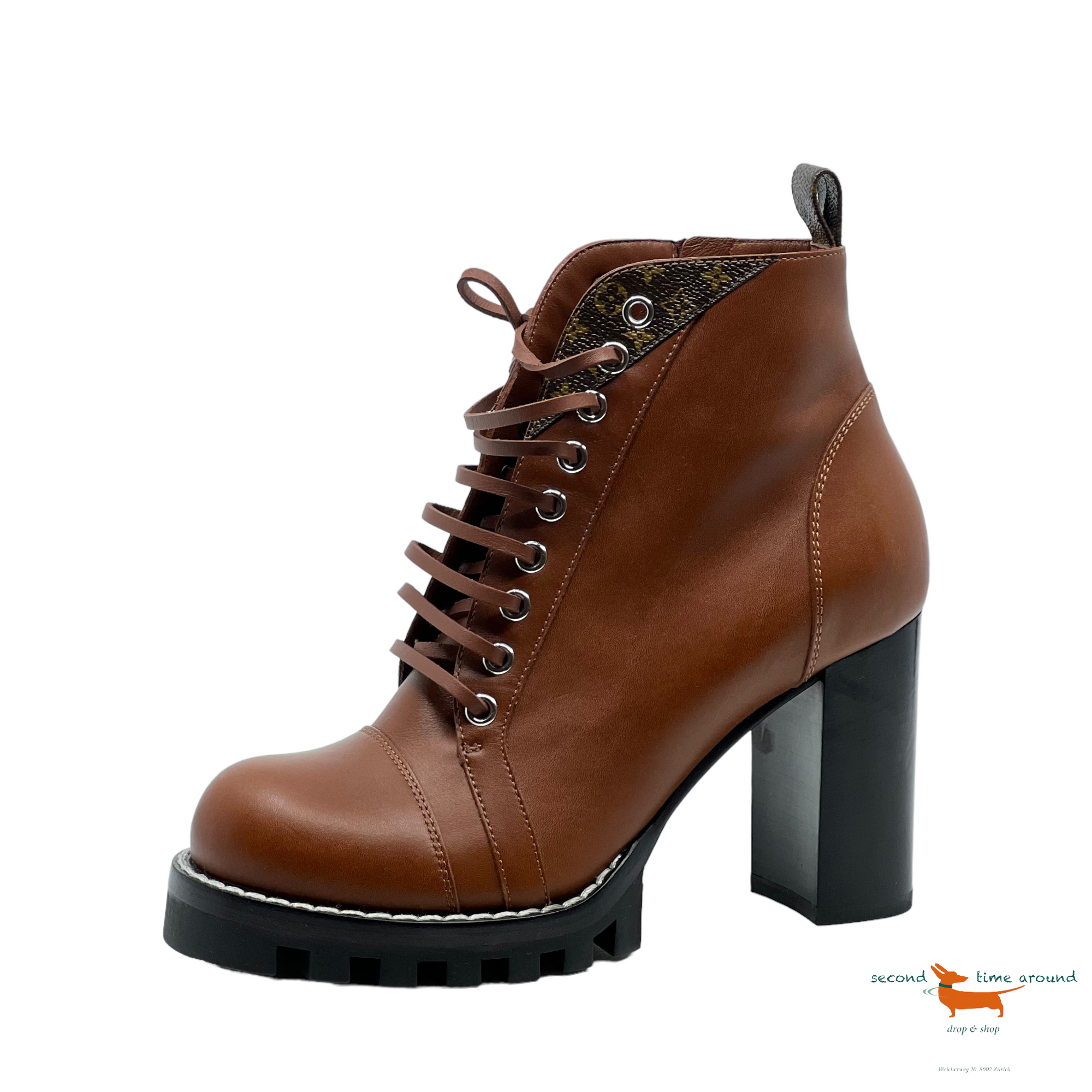 Louis Vuitton Calfskin Monogram Star Trail Ankle Boots