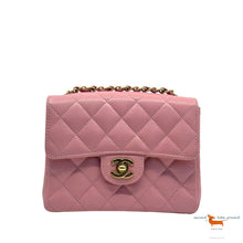 Chanel Classic Single Flap Mini Square Pink Caviar Bag