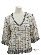 Chanel Ribbon Fringed Pullover